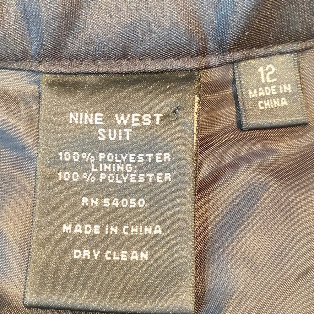 NINE WEST Career Straight Black Skirt Sz 12 - Picture 5 of 5